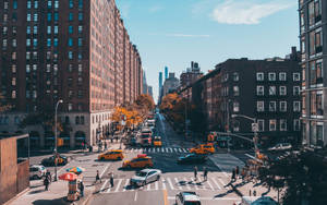 New York City Street Travel Laptop Wallpaper