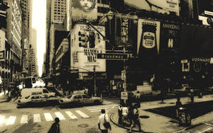 New York Hd Broadway Street Comic Wallpaper