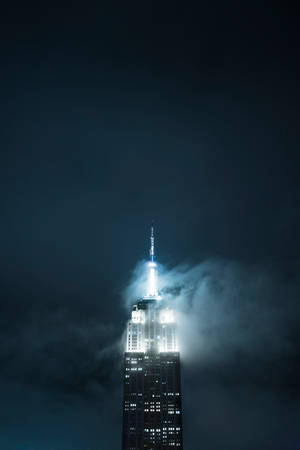 New York Hd Empire Building Fog Wallpaper