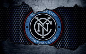 New York Hd Fc Logo Blue Honeycomb Wallpaper