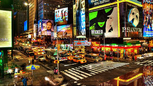 New York Hd Glamorous Broadway Wallpaper