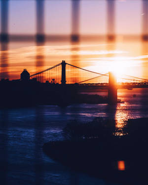 New York Hd Sunset Brooklyn Bridge Wallpaper