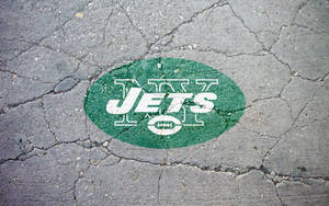 New York Jets Cracked Pavement Wallpaper