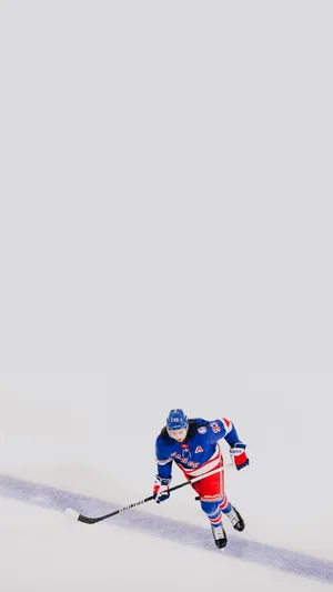 New York Rangers Mika Zibanejad Minimalist Wallpaper