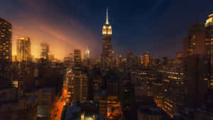 New York State At Night Wallpaper