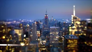 New York State At Night Wallpaper