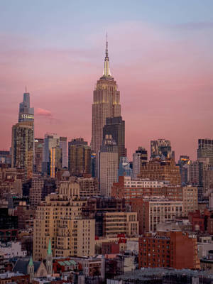 New York Sunset Iphone Screen Wallpaper