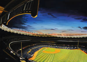 New York Yankee Stadium Fish-eye Wallpaper