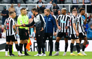 Newcastle United Fc Players, Coaches, And Referees Wallpaper