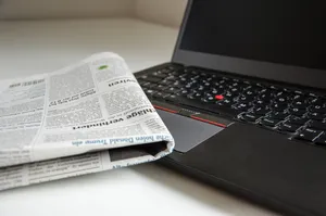 Newspaper Black Laptop Wallpaper
