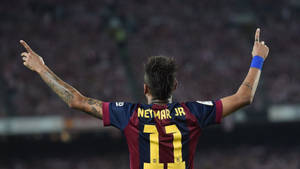 Neymar 4k Jersey Number 11 Wallpaper