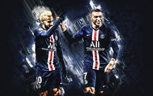 Neymar And Kylian Mbappe 4k Artwork Wallpaper