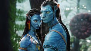 Neytiri And Jake Sully In Avatar Hd Wallpaper
