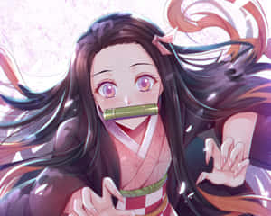 Nezuko Kirigumi Ready For Action! Wallpaper