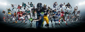 Nfl Football Players From Different Teams Wallpaper