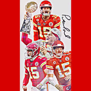 Nfl Player Pat Mahomes On The Phone Wallpaper