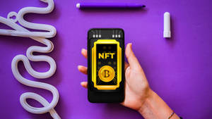 Nft Bitcoin On Phone Wallpaper