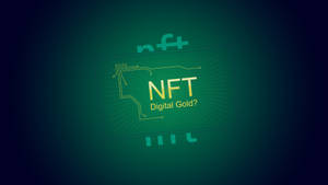 Nft Digital Gold Green Wallpaper