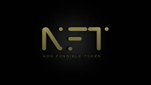Nft Non Fungible Token Gold Logo Wallpaper