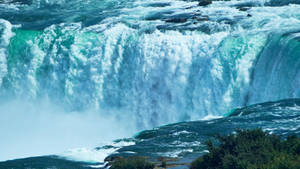 Niagara Falls During Winter For Monitor Wallpaper