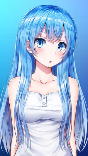 Nice Anime Blue Curious Eyes Wallpaper