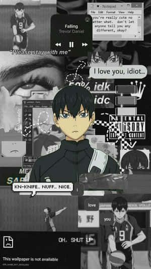 Nice Anime Tobio Kageyama Black Aesthetic Wallpaper