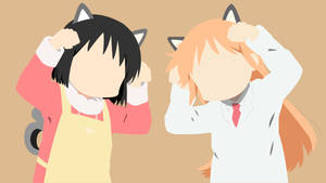 Nichijou Cat Girls Hakase And Nano Wallpaper