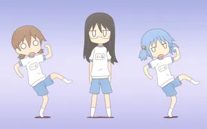 Nichijou Yuuko, Mai, And Mio Wacky Wallpaper