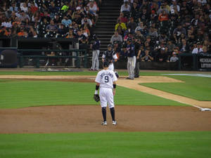 Nick Castellanos Standing In The Field Wallpaper