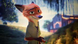 Nick Wilde Smiling Charming Fox Wallpaper