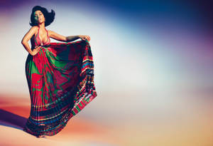 Nicki Minaj Hd Flowy Dress Wallpaper
