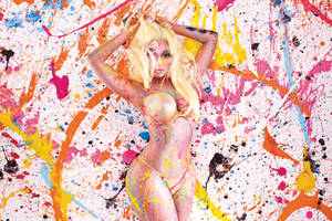 Nicki Minaj Hd Paint Splatter Wallpaper