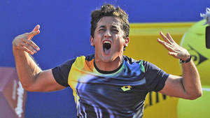 Nicolas Almagro Shouting In Joy Wallpaper