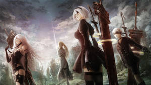 Nier Automata 2b, 9s, A2 And The Commander Wallpaper