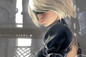 Nier Automata 2b Close Up Wallpaper