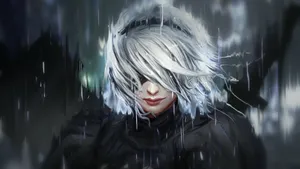 Nier Automata 4k Rain Wallpaper