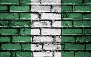 Nigeria Colors On Brick Wall Wallpaper
