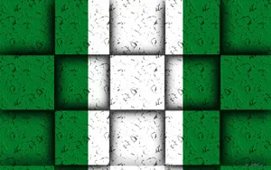 Nigeria Colors On Square Blocks Wallpaper