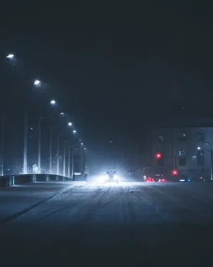 Night Aesthetic Driving Forward Wallpaper