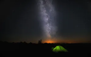 Night Camp Sky Stars Wallpaper Wallpaper