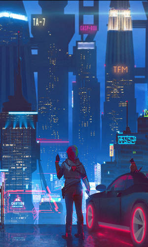Night City In Cyberpunk 2077 For Android Wallpaper