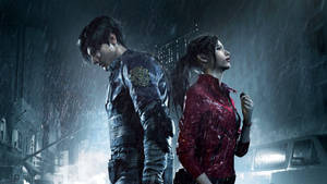 Night Rain Resident Evil 2 Remake Wallpaper