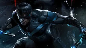 Nightwing In Dc Superhero Stance Wallpaper