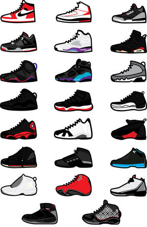 Nike Air Jordan 1 Series Art Wallpaper