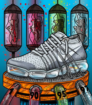 Nike Graffiti Custom Shoes Wallpaper