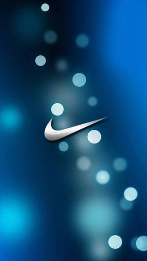 Nike Iphone Blue Bokeh Background Wallpaper