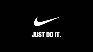 Nike Logo Just Do It Black Wallpaper