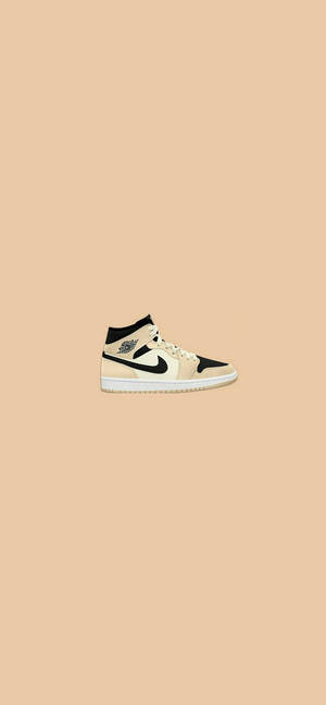 Nike Shoes Peach Background Wallpaper