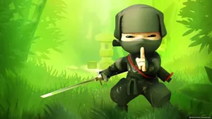 Ninja 4k Cartoon Wallpaper