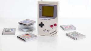 Nintendo Game Boy With Cartridges Wallpaper